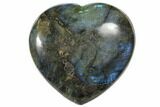 Flashy Polished Labradorite Heart - Madagascar #126689-2